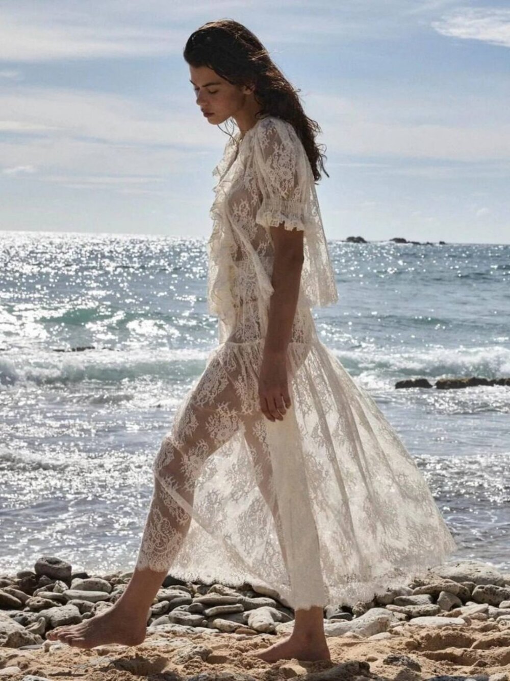Doen NWOT Sebastiane Skirt in Sea Salt S